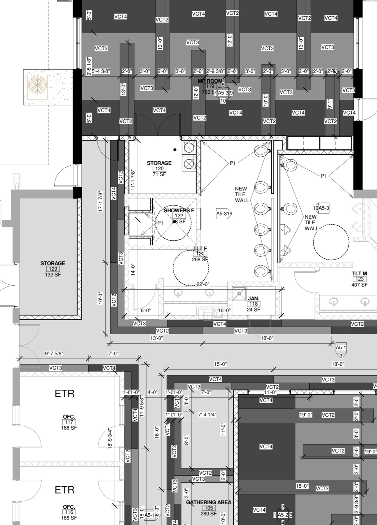 Architectural planset with model-detected elements